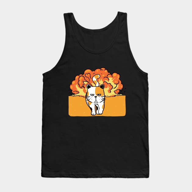 Cat Explotion Tank Top by Onefacecat